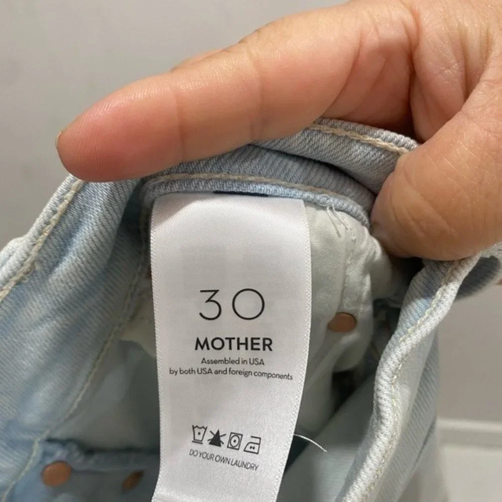 MOTHER The Pixie Tomcat High-Rise Jeans Pina Colada Paradise- Sz 30 - EUC - Picture 8 of 11